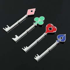 Resident Evil 2 Collectible Keys Set Heart Diamond Spade Club