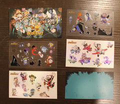 Acecraft Cuphead-inspired Bullet Hell PAX 2025 Sticker set 4 sheets