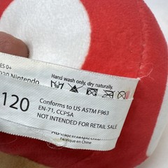 Nintendo Super Mario Mushroom Head Plush Red 6” Power Up plush toy