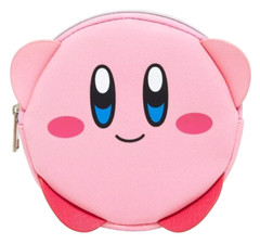 Kirby Zip Top Character Coin Pouch Round Pink 4-1/2 x 4-1/2 x 7/8 Licensed BNWT