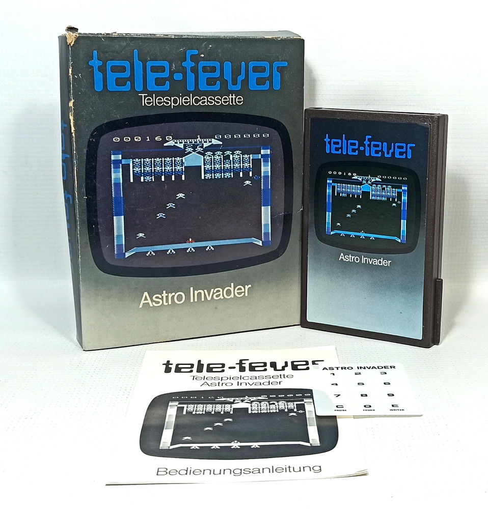 TELE-FEVER ASTRO INVADER EUROPEAN PAL VIDEO GAME BOXED COMPLETE SCHMID TVG 2000