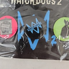 UBISOFT Watchdogs 2 Set of 3 Pin Back Buttons 1 1/2″ NEW sealed in Package