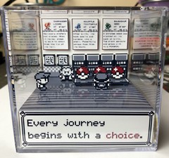 Pokemon Prof. Oak Lab 3D Cube Handmade Diorama – Gameboy – Fanart