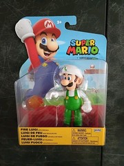 *FREE SHIP* 4″ FIRE LUIGI + FIRE SUPER MARIO & Fireball World of Nintendo Jakks