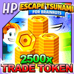 Escape Tsunami For Brainrots 🌊▶️ 2,500 TOKENS [⚡FASTEST DELIVERY⚡]