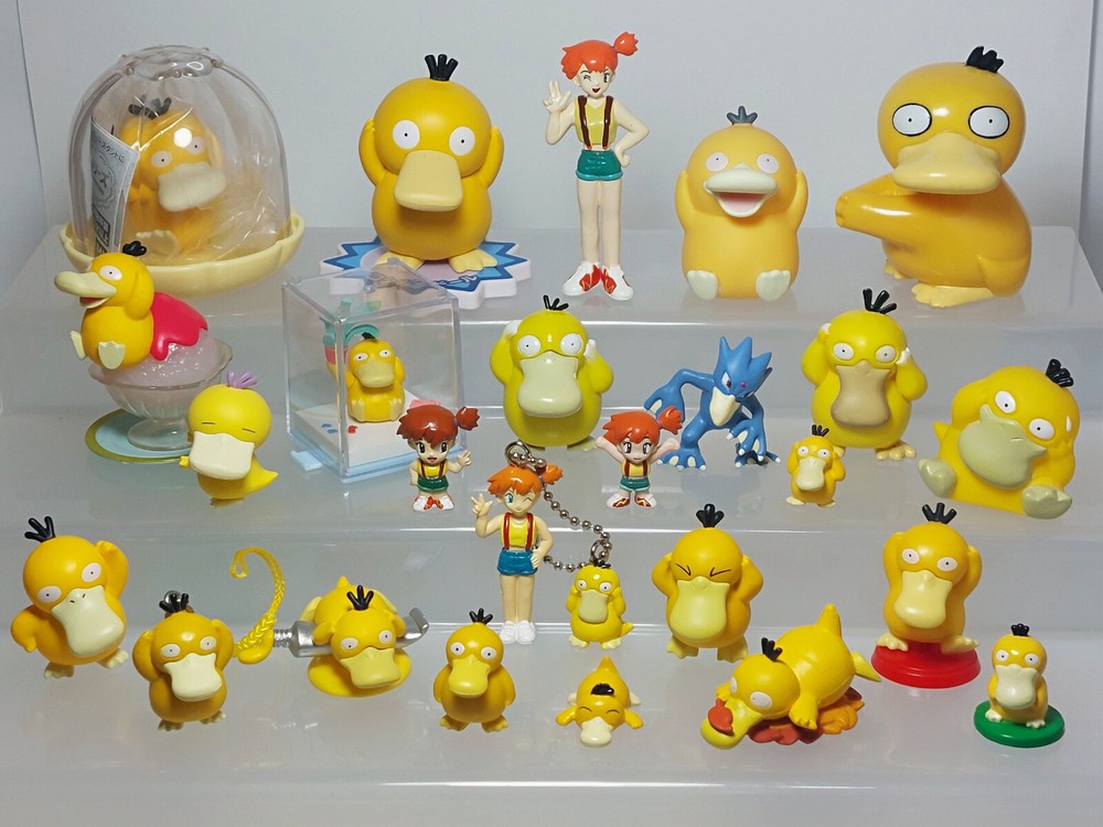 Set of 25 Psyduck Misty Pokemon Figure Tomy T-ARTS Bandai Banpresto 0.5-2.6in