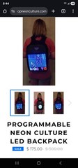 LED Programmable Display Back Pack