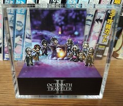 Octopath Traveller 2 Campfire Handmade Diorama – Retro Gaming Cube – Fanart