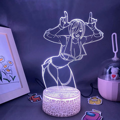 Game the King of Fighters Angel 3D LED Neon Night Lights Birthday Gift for Frien