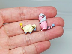 Ampharos Flaaffy Mareep Pokemon Zukan 1/40 Scale Figure Tomy 2009 G03 0.4-1.4in