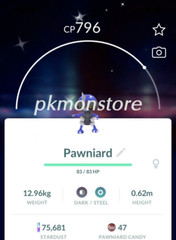 Shiny Pawniard – TRADE 20kstardust – Registered shiny Pawniard require