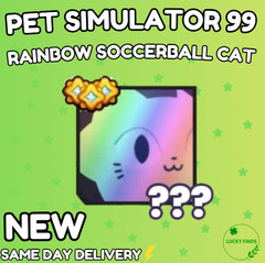 🔥💎Rainbow Soccerball Cat (PS99) 🔥PET SIMULATOR 99 – CHEAPEST!⚡💸
