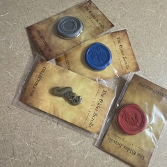 BETHEDA The Elder Scrolls Loot Crate Seal Wax Collector Collectible Pin Lot Of 4