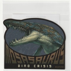 CAPCOM Kuji Dino Crisis Sticker Mosasaurus 3″ F/S form Japan Official Dinosaur