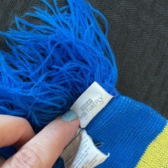 Fallout 3 Vault-Tec Scarf Blue Yellow Cosplay Accessory Bethesda One Size Knit
