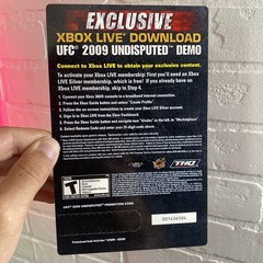 GameStop Promo Item Xbox 360 Live UFC 2009 Demo Card NEW *Expired HTF