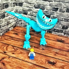 Cyan Rainbow Friends Inspired 3D Printed Toy – Glow in the dark