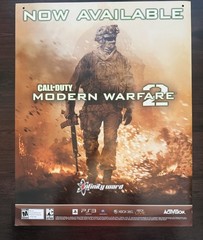 2009 Call of Duty Modern Warfare 2 GameStop Promo Poster 22×28