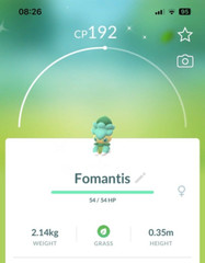 Shiny Fomantis – Trade 1 million stardust