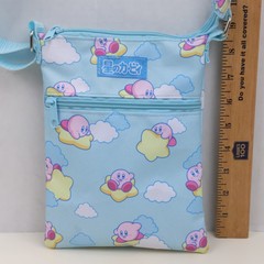 BioWorld Kirby Crossbody Purse Blue Nintendo Zipper Game