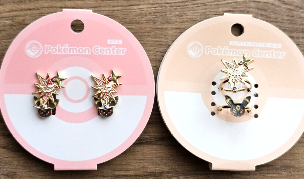 Pokemon Center Umbreon Ring + Earring Set Prismatic Evolutions Japan Exclusive