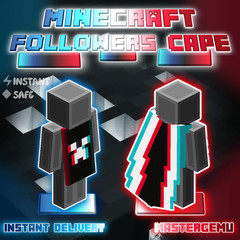 Minecraft Follower’s Cape – AUTOMATED INSTANT DELIVERY – Java & Bedrock