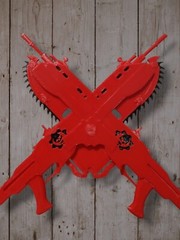 Gears of War Lancers Wall Decor 3D-Printed