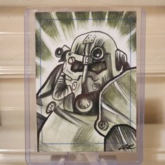 Fallout 2019 Dynamite sketch art card Anthony Richichi PowerArmor SIGNED