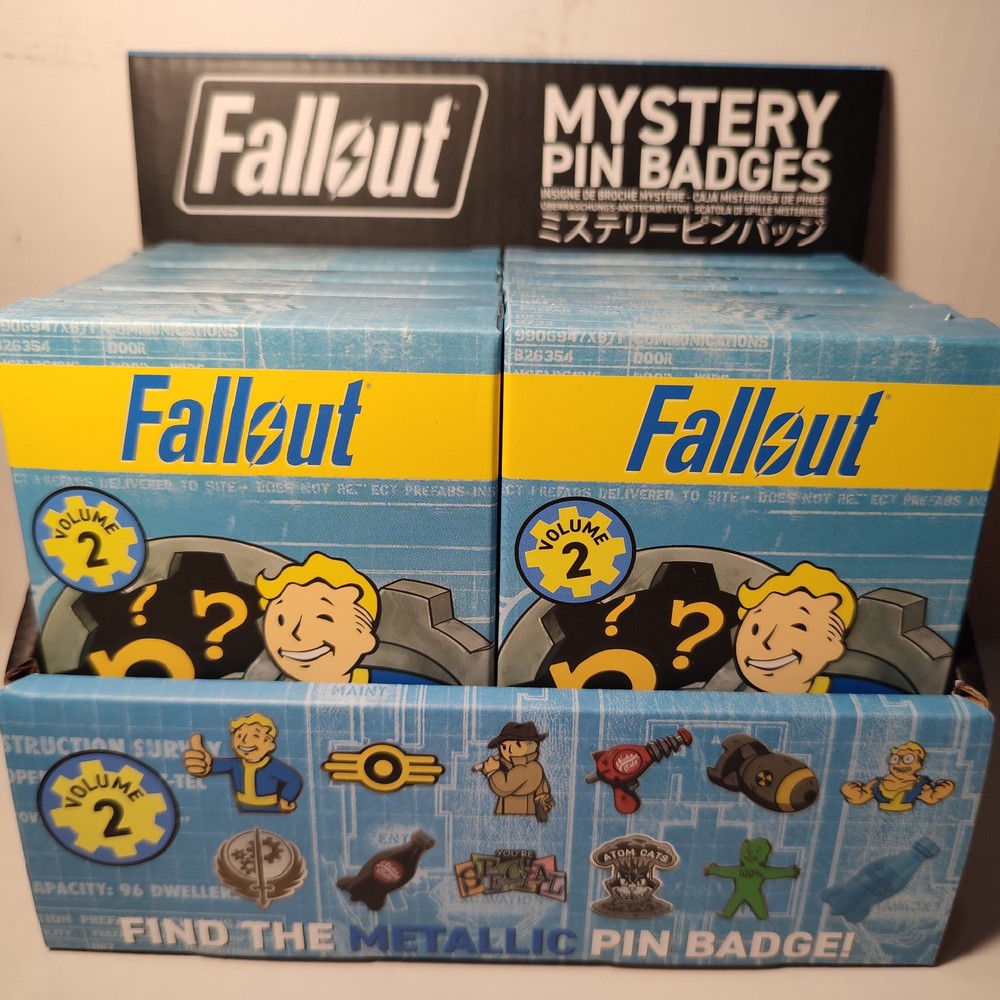 Fallout Mystery Pin Badge Volume 2 Blind Box Case Official Bethesda Collectible