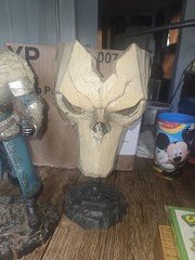 Darksiders Death Mask Figurine Display Piece on Stand with Display Stand