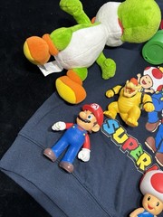 Vintage Nintendo Super Mario Mixed Plush Doll Lot – Mario Luigi Peach Yoshi Toad