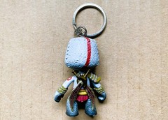 God of War Kratos Sackboy KEYRING/KEYCHAIN LittleBigPlanet PROMO Figure PS4/PS3