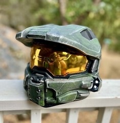Halo 4/5 Master Chief Cosplay Full Sized Helmet – with LEDs – Prop Costume Armor