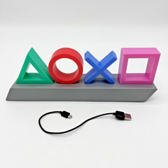 Paladone PlayStation Controller Icons LED Light Gaming Desk Lamp Battery USB PS