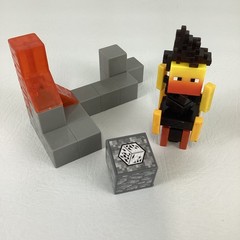 Minecraft Video Game Character 4″ Figure 9pc Lot Steve Blaze Armored Horse
