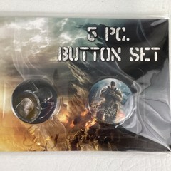 Gears Of War 3 Video Game 5 Button Set 2011 Epic Neca Collectible Pins New