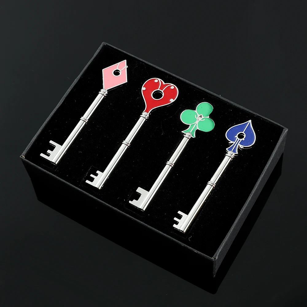 Resident Evil 2 Collectible Keys Set Heart Diamond Spade Club