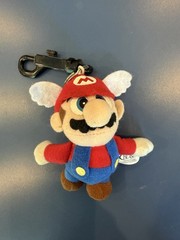 Vtg SUPER MARIO 6 INCH WING CAP FLYING PLUSH TOY BD&A 1997 BEAN BAG Keychain
