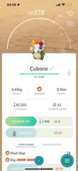 Shiny Cubone wearing a cempasúchil crown flower costume – TRADE 20kStardust