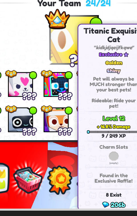 TITANIC SHINY GOLDEN EXQUISITE CAT ONLY 8 WORLDWIDE