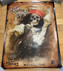 VERY RARE SEA OF THIEVES CAPTAIN BONES 2015 PIRATE PROMO POSTER 33”x23” RARE LTD