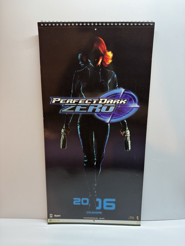 Perfect Dark Zero 2006 Promotional Calendar Xbox 360 Very Rare Joanna Dark