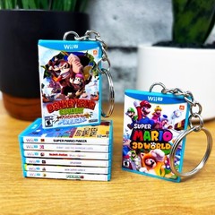 Mini Wii U Game Case Keychains, Miniature Nintendo Wii U Cover Art, Gamer Gift