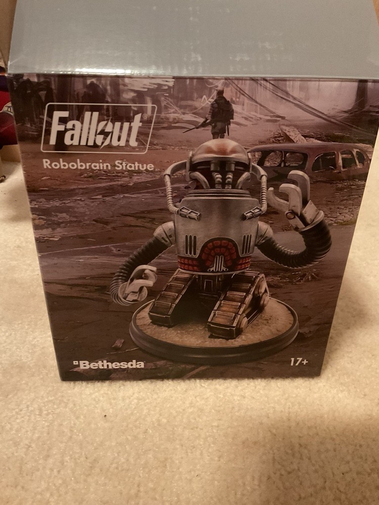 Fallout Robobrain Regular Silver Polyresin Statue Figure RB-3928 COA #600 NEW