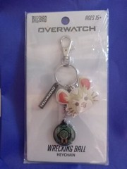Overwatch Wrecking Ball Keychain Hammond Hamster NEW Blizzard Ent Video Game 5″