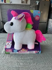 Adopt Me Neon Unicorn Plush 30cm NEW + Unused Rare Toy Code | Rainbow Maker