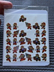 Vintage Nintendo Super Mario Bros Kart Sticker Sheet Incomplete Rare Promo NES