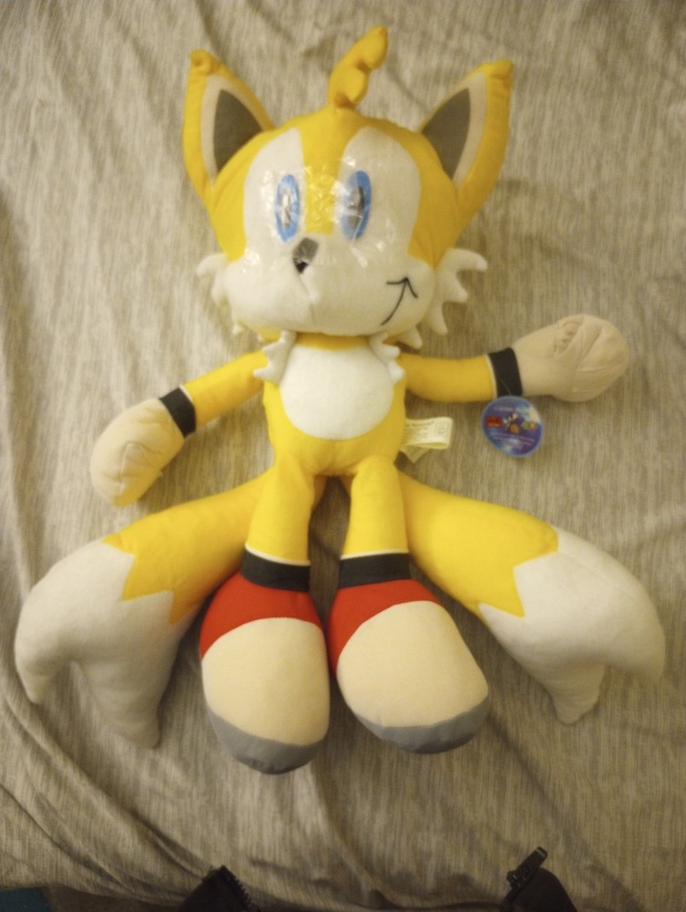 Sonic The Hedgehog Tails Jumbo Plush Media With Tag 15 Anniversary 2006 2008