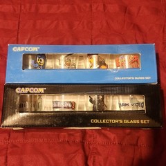 RARE Lot of 2 Official Capcom Promo Video Game Collector’s Shot Glass Set!
