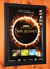 Baldur’s Gate Dark Alliance PS2 Vintage Mini Ad Sheet Framed Poster Ad Framed